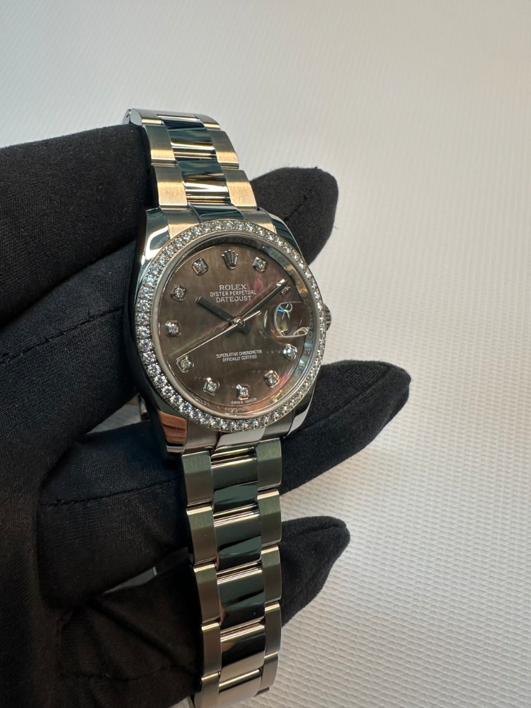 Часы Rolex DATEJUST 116244-0019 Black mother-of-pearl diamonds