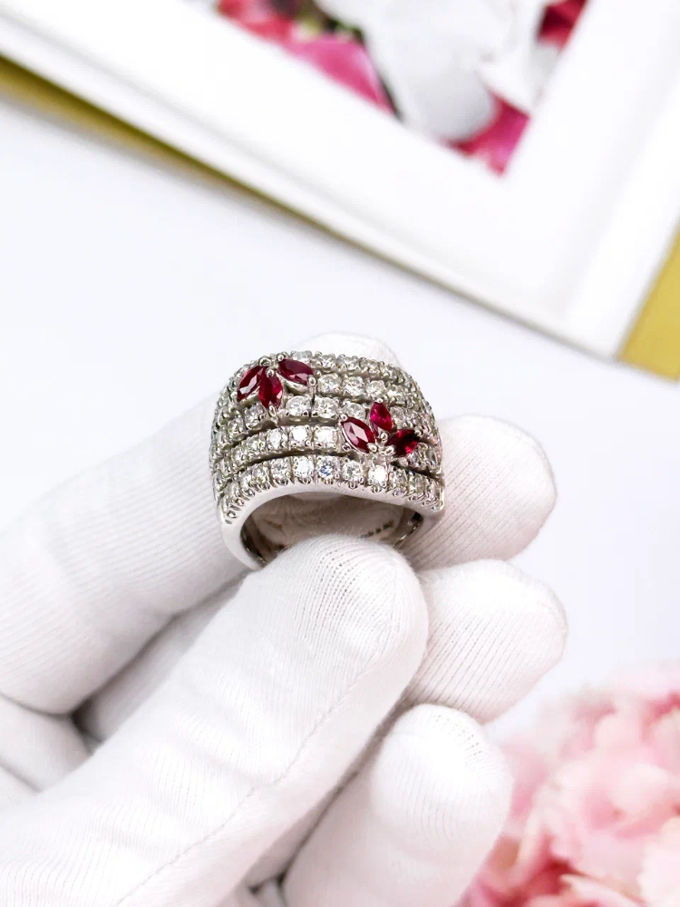 Кольцо Damiani Diamond Rubies