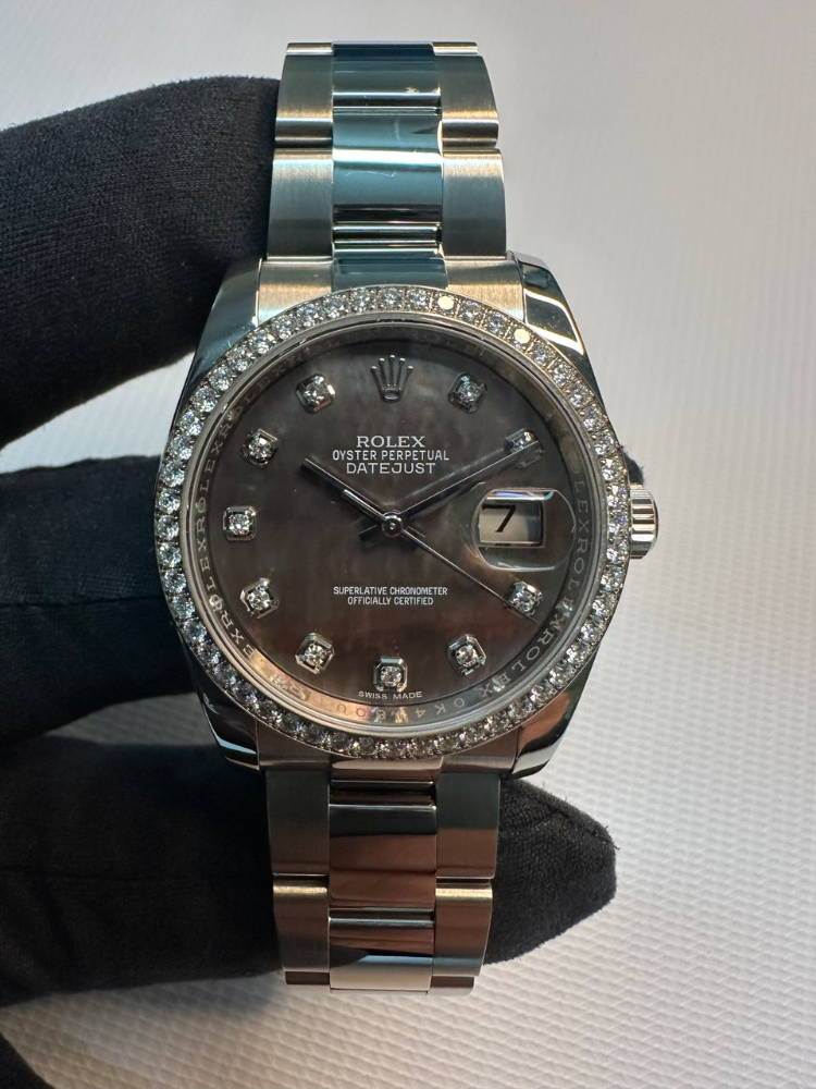 Часы Rolex DATEJUST 116244-0019 Black mother-of-pearl diamonds