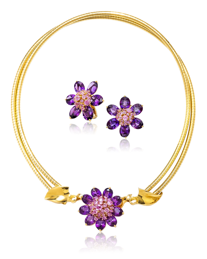 Браслет Van Cleef & Arpels PINK SAPPHIRE AND AMETHYST SUITE OF HAWAII JEWELS