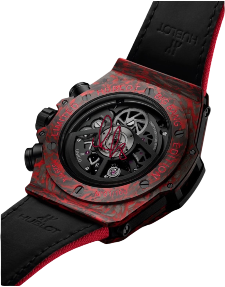 Часы Hublot Big Bang Unico Red Carbon Alex Ovechkin 411.QV.1123.NR.OVK21