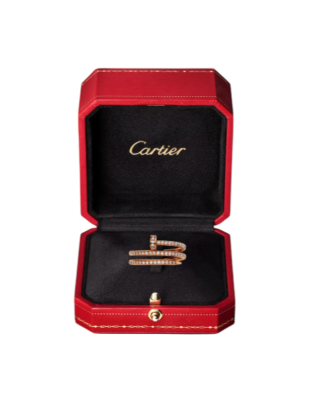 Кольцо Cartier JUSTE UN CLOU RING DOUBLE HALF-PAVED B4210956