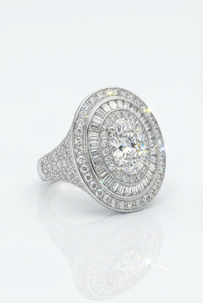 Кольцо No name с бриллиантом овал 2 02ct F/VS1.