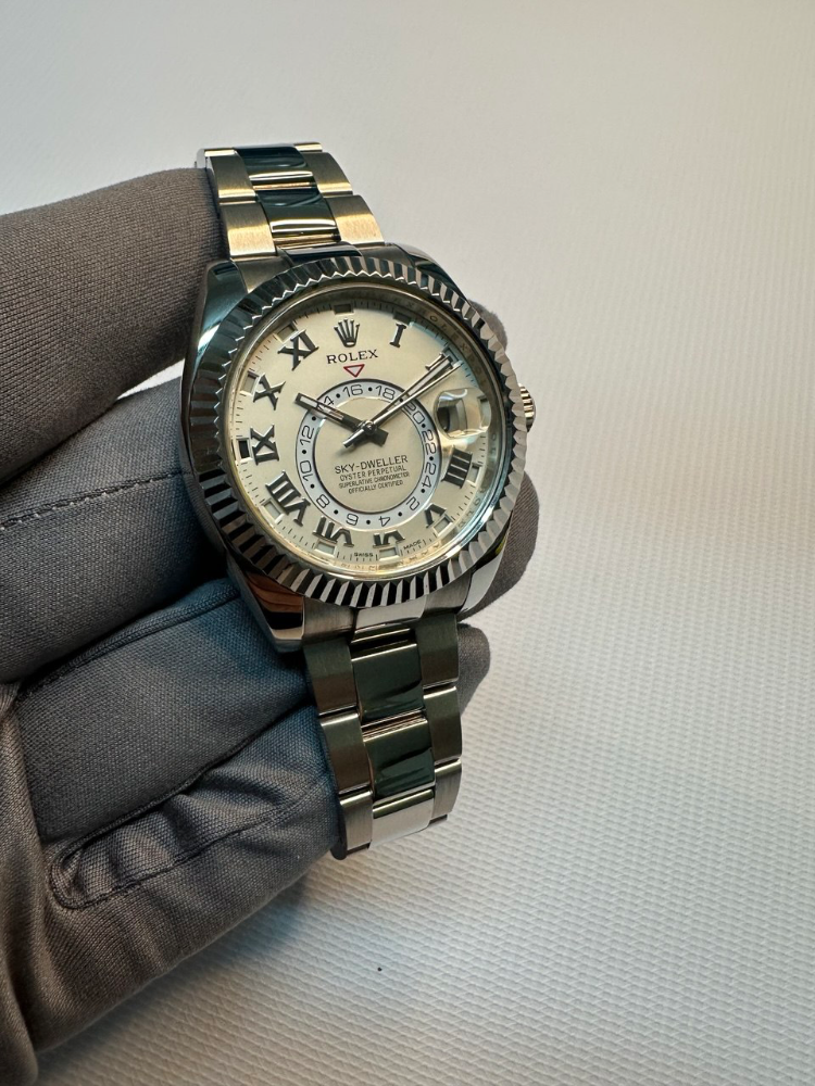 Часы Rolex Sky-Dweller 42mm White Gold 326939 Ivory