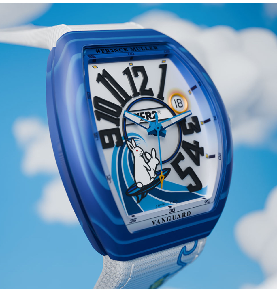 Часы Franck Muller Vanguard Beach Fxxking Rabbits V41SCDTBEACHFR2BUGF1