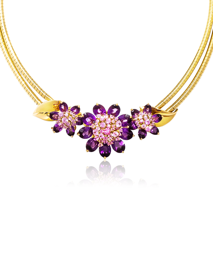 Браслет Van Cleef & Arpels PINK SAPPHIRE AND AMETHYST SUITE OF HAWAII JEWELS