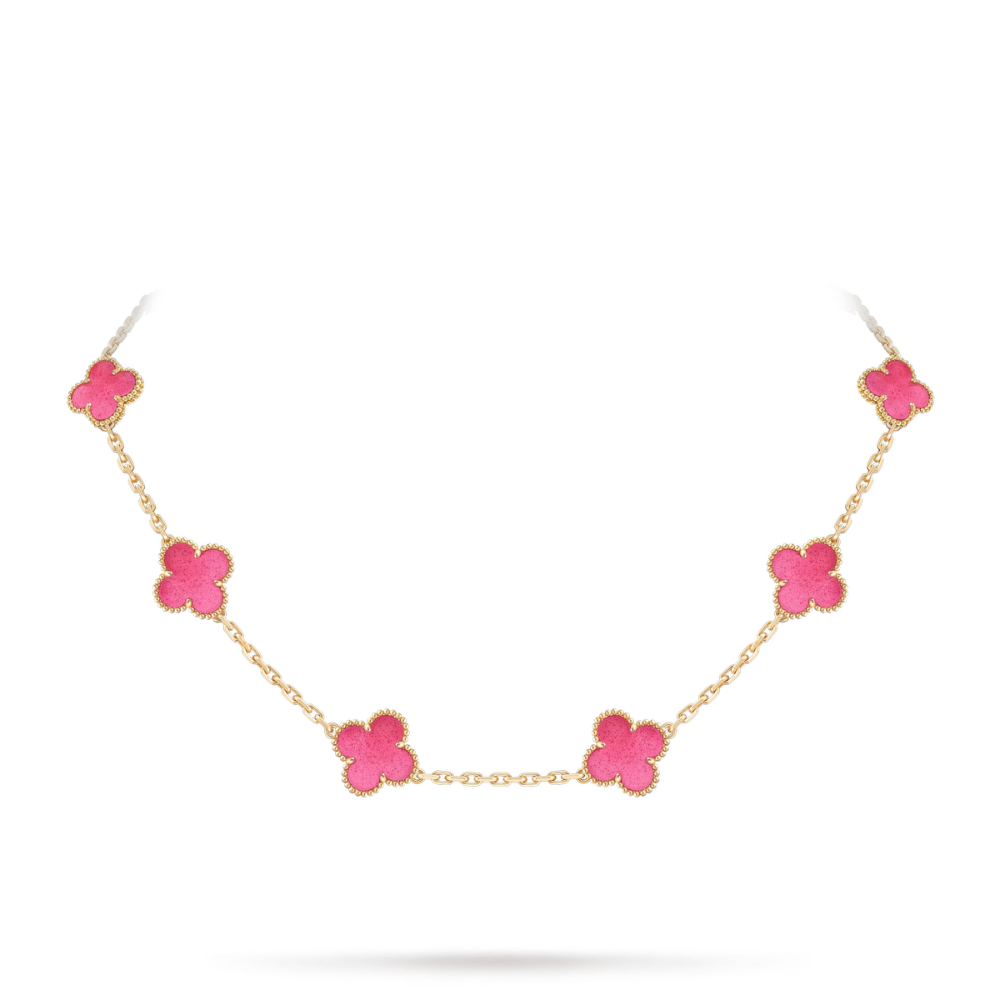 Колье Van Cleef & Arpels Vintage Alhambra necklace 10 motifs VCARPQZH00