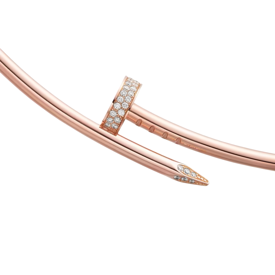 Колье Cartier JUSTE UN CLOU TORQUE NECKLACE SMALL MODEL DIAMONDS N7424420 (31 5 cm).