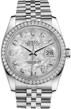 Часы Rolex Datejust 36mm Steel and White Gold 116244 White MOP D