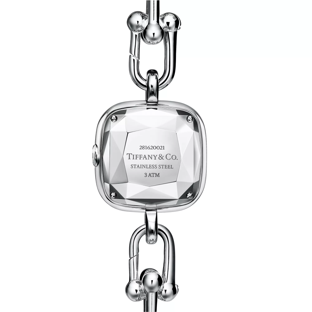 Часы Tiffany&Co Tiffany HardWear Watch in Sterling Silver and Diamonds with Pink Mother-of-pearl