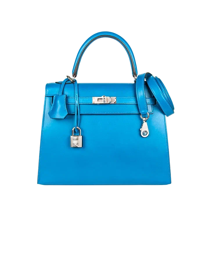 Сумка Hermes Kelly II Sellier 25 cm Blue Izmir