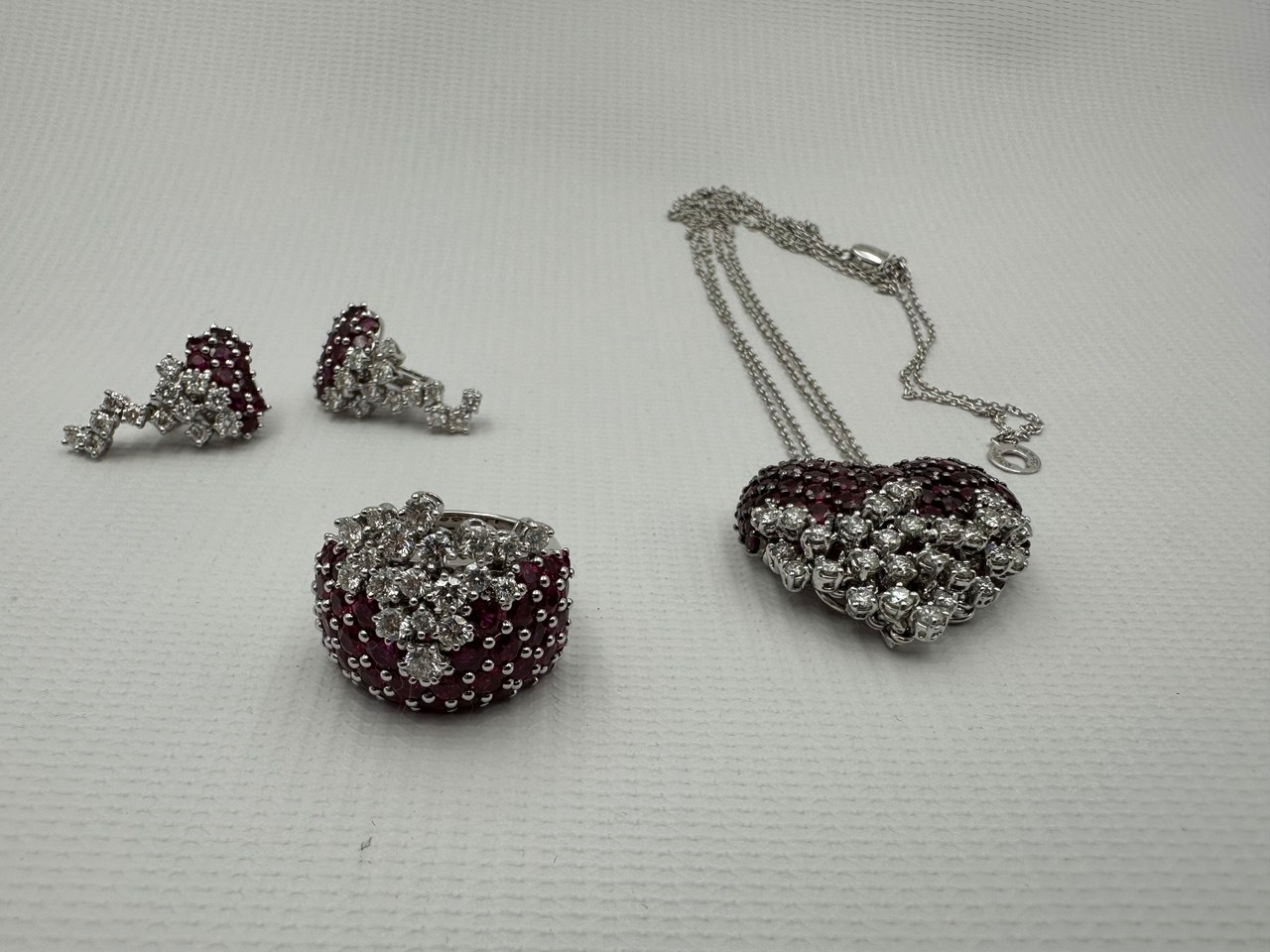 Серьги Damiani Sophia Loren Комплект с бриллиантами и рубинами