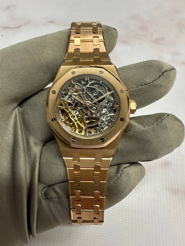 Часы AUDEMARS PIGUET ROYAL OAK С ДВОЙНЫМ БАЛАНСОМ СКЕЛЕТОН 15467OR.OO.1256OR.01