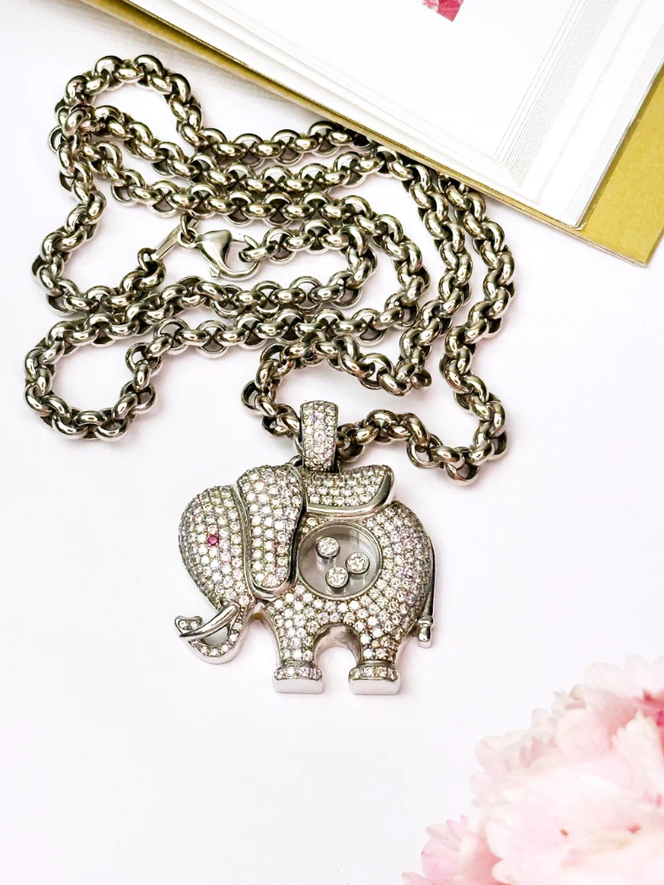 Подвеска Chopard HAPPY DIAMONDS PENDANT ELEPHANT LARGE MODEL 792250-20.