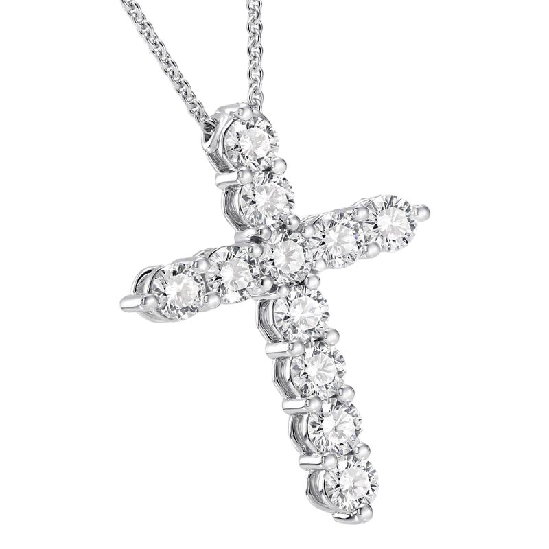 Крест Graff Round Diamond Cross Medium Pendant RGP006