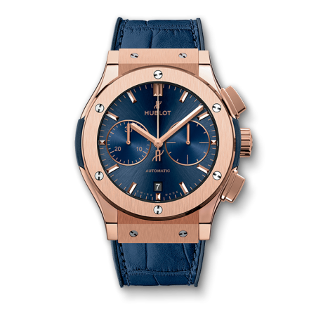 Часы Hublot Classic Fusion Blue Chronograph King Gold 521.OX.7180.LR