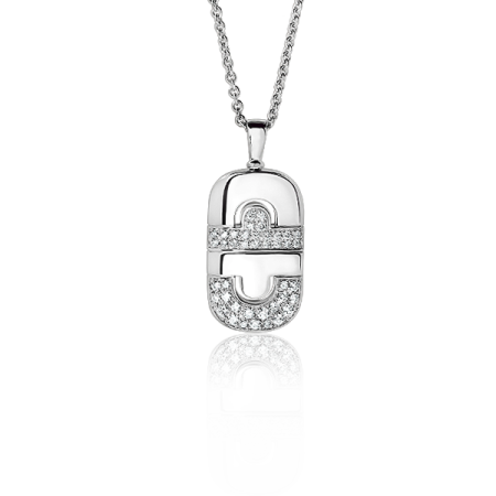 Подвеска BVLGARI Parentesi White Gold & Diamond Pendant