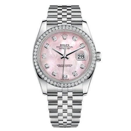 Часы Rolex OYSTER DATEJUST 36 MM WHITE GOLD DIAMOND BEZEL