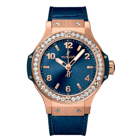 Часы Hublot Big Bang Gold Blue Diamonds