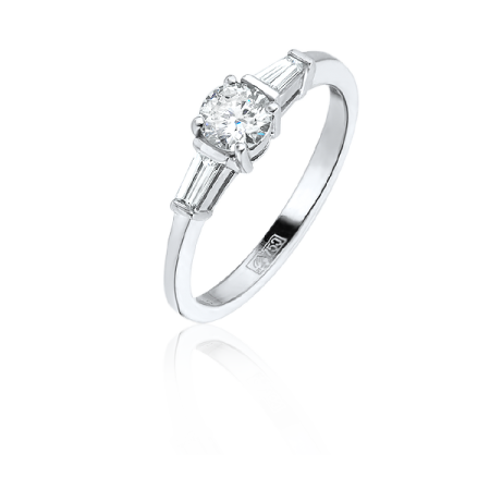 Кольцо с бриллиантом Chaumet помолвочное 0 40 карат.