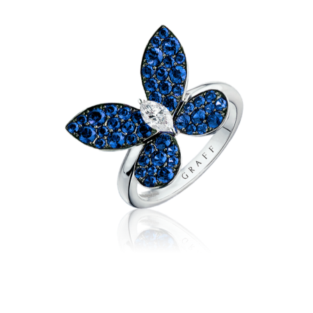 Кольцо Graff PAVE BUTTERFLY SAPPHIRE LARGE MODEL.