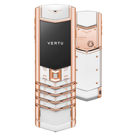 Vertu SIGNATURE S DESIGN PURE WHITE RED GOLD DIAMONDS