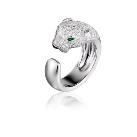 Кольцо Cartier PANTHÈRE DE RING MEDIUM MODEL HALF-PAVED N4224956