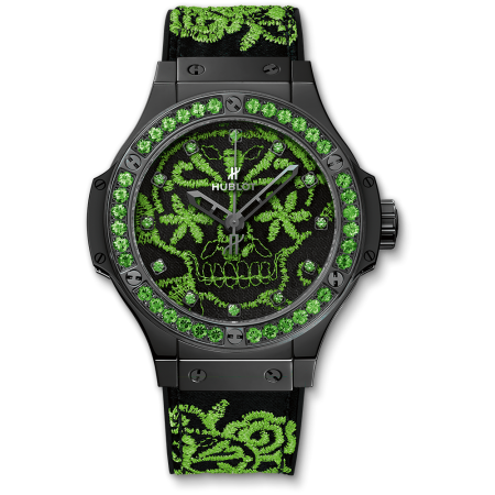 Часы Hublot BIG BANG BRODERIE SUGAR SKULL FLUO