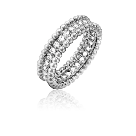 Кольцо Van Cleef & Arpels Perlée Diamants 1 ряд VCARP4E200