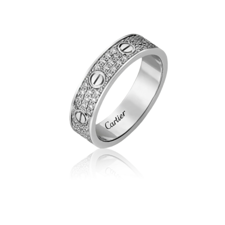 Кольцо Cartier LOVE RING, SMALL MODEL, PAVED B4083452