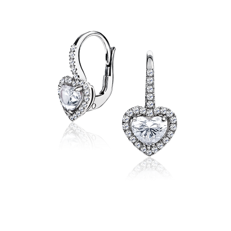 Серьги Damiani Hearts 0 45ct H/VS+