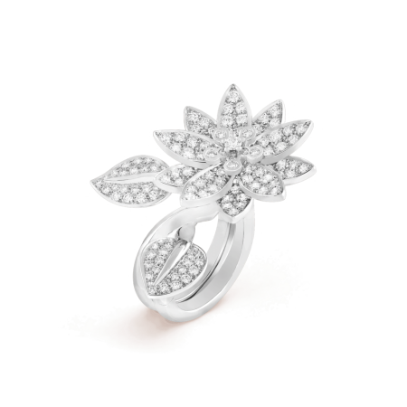 Кольцо Van Cleef & Arpels на два пальца Lotus VCARP1ND00