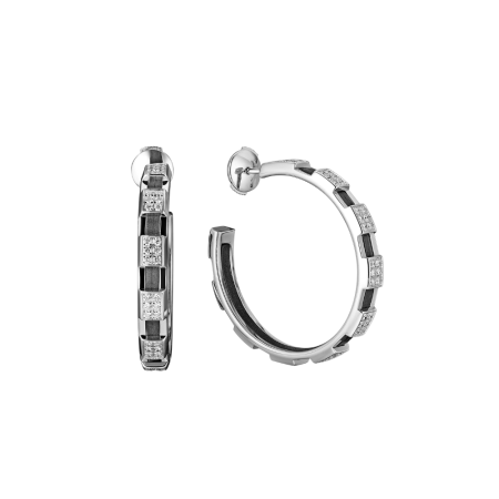 Серьги Chaumet Class One Large Hoop White Gold Diamonds