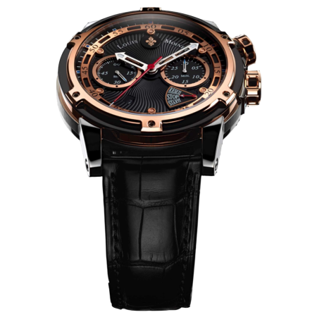 Часы Louis Moinet Jules Verne Instrument 3 Rose Gold & Titanium Leather LMV-30.40.55