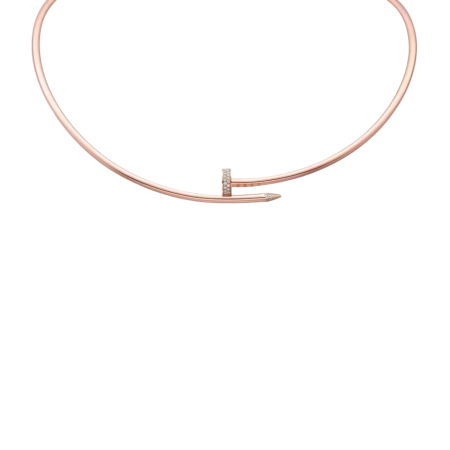 Cartier JUSTE UN CLOU TORQUE NECKLACE, SMALL MODEL, DIAMONDS N7424420 (31,5 cm).