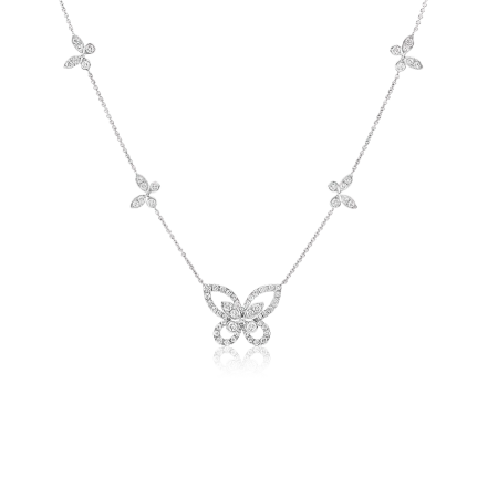 Колье Graff Multi Butterfly Silhouette Diamond Pendant RGP746.