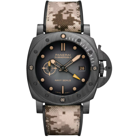 Часы Panerai Submersible QuarantaQuattro GMT Navy SEALs Carbotech PAM01513