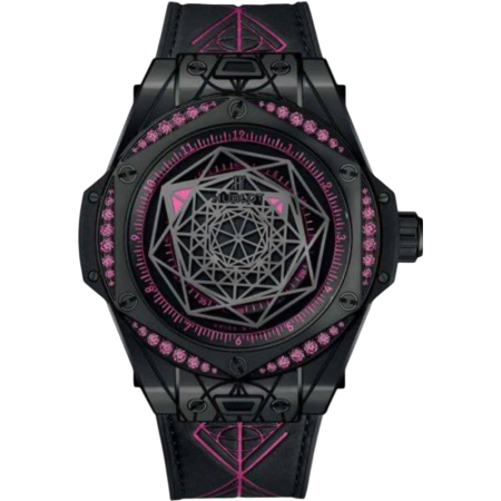 Часы Hublot Big Bang Sang Bleu All Black Pink 39 mm 465.CS.1119.VR.1233.MXM18