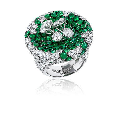 Кольцо De Grisogono из эксклюзивной коллекции Emerald and diamond