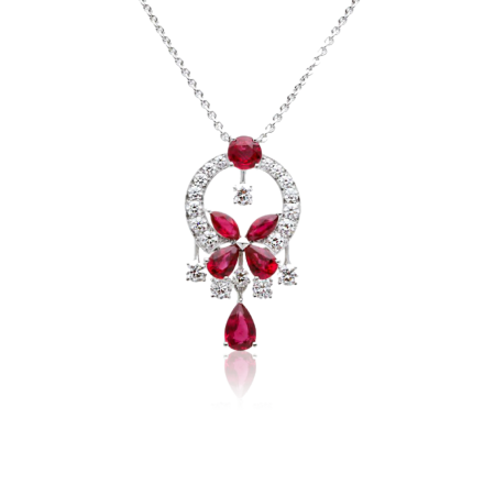 Подвеска Graff CLASSIC RUBY BUTTERFLY PENDANT GP