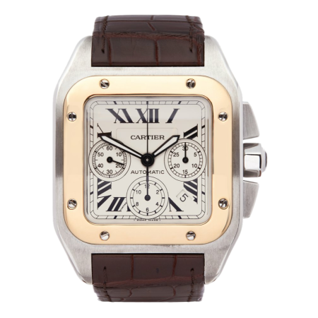 Часы Cartier SANTOS 100 CHRONOGRAPH STAINLESS STEEL & 18K YELLOW GOLD 2740