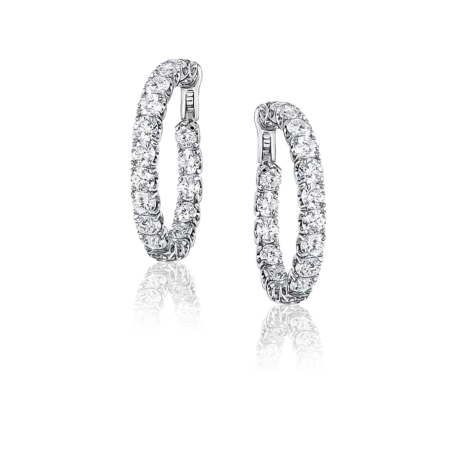 Серьги Graff Round Diamond Hoop Earrings