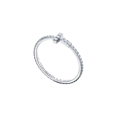 Кольцо Tiffany&Co. Diamond Wire Band Ring in White Gold