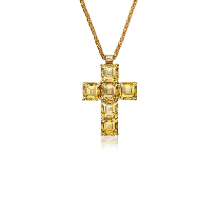 Крест No name с желтыми бриллиантами 2 93ct.