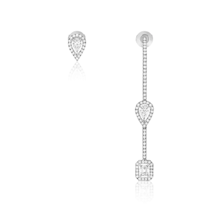 Серьги Messika My Twin diamond pendant earrings for women 07224-WG