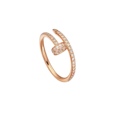 Кольцо Cartier JUSTE UN CLOU RING SMALL MODEL HALF-PAVED B4231452