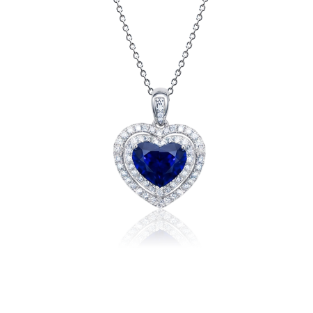 Кулон No name с бриллиантами и сапфиром 2 67ct.