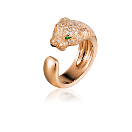 Кольцо Cartier PANTHÈRE DE RING MEDIUM MODEL HALF-PAVED N4742254