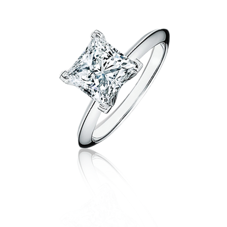 Кольцо Tiffany&Co. из платины 2.51 ct G/VS1