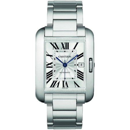 Часы Cartier Tank Anglaise Automatic Silver Dial Stainless Steel Men s Watch W5310009